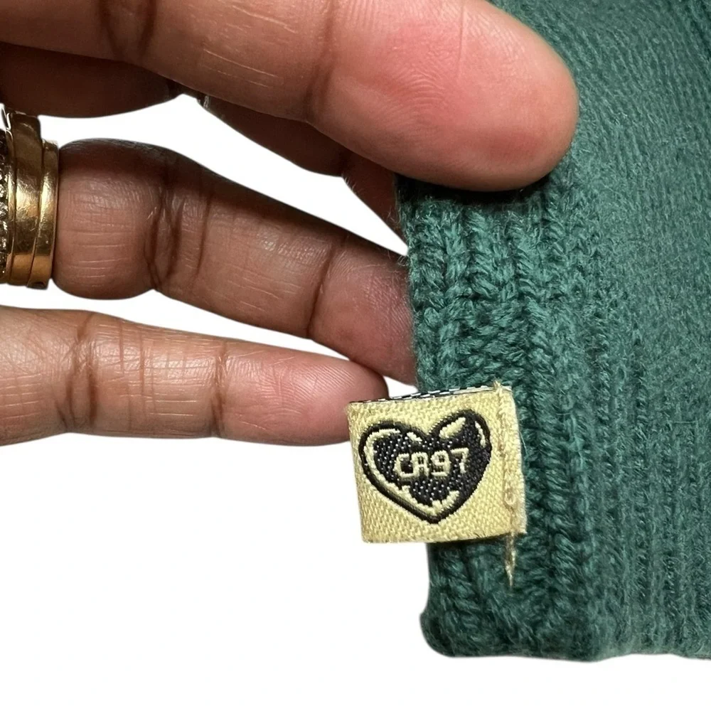 CR97 Dog Sweater - Green/white/yellow - 8 x 13